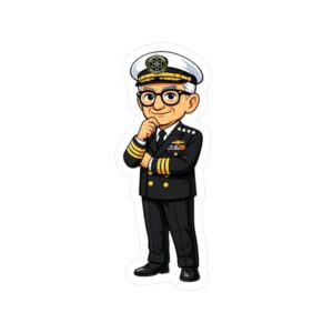 Admiral Hyman G. Rickover Cartoon Decal